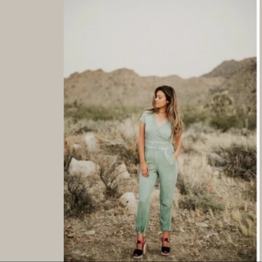People Of Leisure Peekaboo Mint Green Jumpsuit S